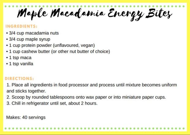 maple maca energy bites